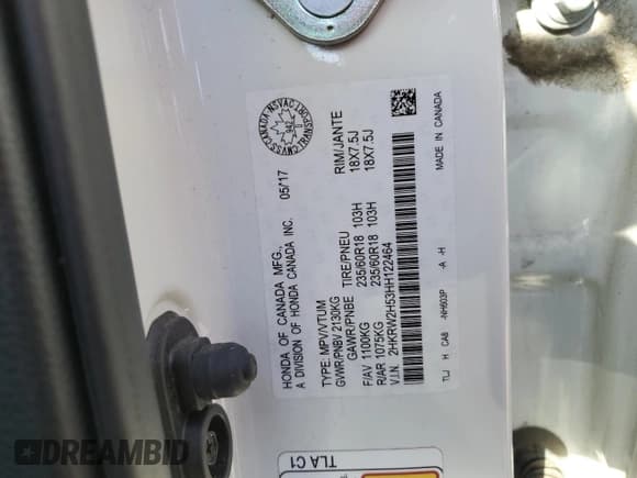 ✅ 2017 Honda CR-V EX • VIN: 2HKRW2H53HH122464 • Lot: 64106695. Wystawiony na Copart z przebiegiem 183 507 mil. Bezpłatny archiwum sprzedaży aukcyjnych z USA i szczegółowy raport historii pojazdu na DreamBid. Zdjęcie 14.