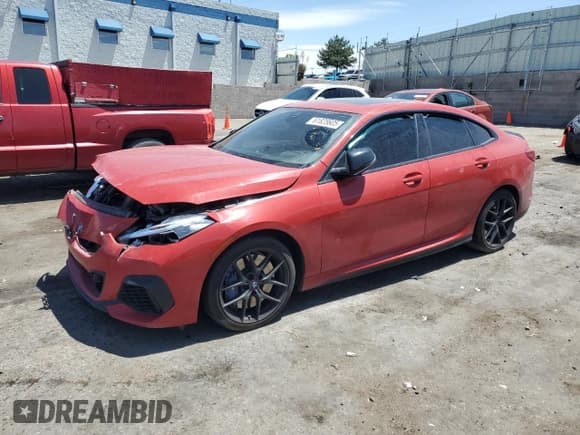 ✅ 2021 BMW 2 Series M235i xDrive • VIN: WBA13AL08M7G96195 • Lot: 61825605. Listed on Copart with 72,743 mi. Free auction sales archive from the USA and detailed vehicle history report at DreamBid. Image 1.