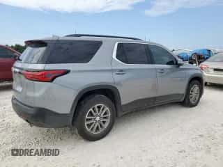 2023 Chevrolet Traverse LT Cloth z VIN 1GNERGKW1PJ250199, wystawiony jako Copart lot #71058145 z przebiegiem 42 958 mil mil oraz Czysty tytuł • Clean title. Historia ofert i sprzedaży dostępna na DreamBid. Obrazek 3.