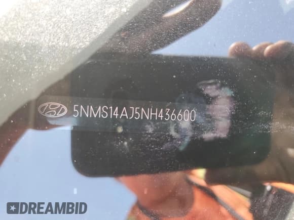 ✅ 2022 Hyundai Santa Fe SE • VIN: 5NMS14AJ5NH436600 • Lot: 54746405. Listed on Copart with 105,220 mi. Free auction sales archive from the USA and detailed vehicle history report at DreamBid. Image 13.