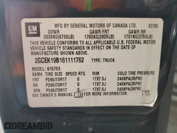 ✅ 2006 Chevrolet Silverado 1500 LS • VIN: 2GCEK19B161111762 • Lot: 80373664. Wystawiony na Copart z przebiegiem 116 760 mil mil. Skorzystaj z bezpłatnego archiwum sprzedaży aukcyjnych z USA i zobacz szczegółowy raport historii pojazdu na DreamBid. Zdjęcie 12.