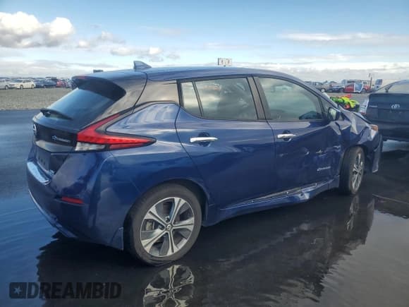 ✅ 2019 Nissan LEAF SL Plus • VIN: 1N4BZ1CP8KC312863 • Lot: 93231595. Listed on Copart with 64,900 mi. Free auction sales archive from the USA and detailed vehicle history report at DreamBid. Image 3.