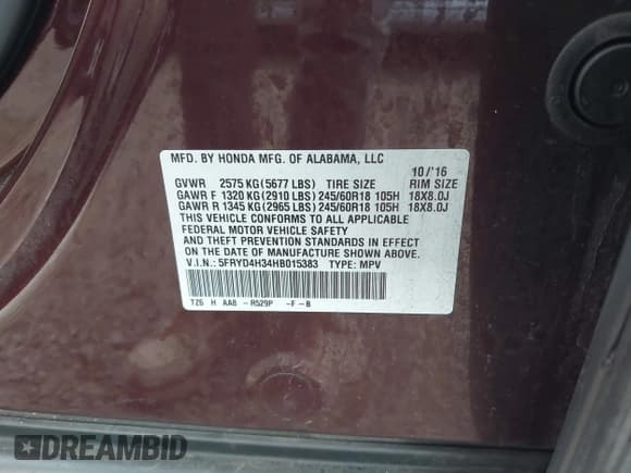 ✅ 2017 Acura MDX • VIN: 5FRYD4H34HB015383 • Lot: 43607767. Listed on IAAI with 223,858 mi. Free auction sales archive from the USA and detailed vehicle history report at DreamBid. Image 9.