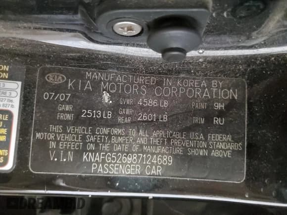 ✅ 2008 Kia Rondo LX • VIN: KNAFG526987124689 • Лот: 71624324. Опубликован ранее на Copart с пробегом 157 291 миль. Бесплатный доступ к архиву аукционных продаж из США и подробный отчёт об истории автомобиля на DreamBid. Изображение 15.