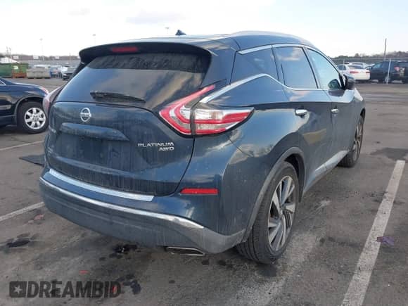 2016 Nissan Murano SV with VIN 5N1AZ2MH3GN135844, listed as a IAAI auction lot 41358536 with 103,470 mi miles and . Bid and sale history available at DreamBid. Image 4.