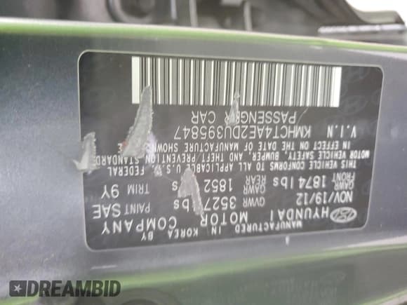 ✅ 2013 Hyundai Accent GLS • VIN: KMHCT4AE2DU395847 • Лот: 78960984. Опубликован ранее на Copart с пробегом Не указан. Бесплатный доступ к архиву аукционных продаж из США и подробный отчёт об истории автомобиля на DreamBid. Изображение 14.