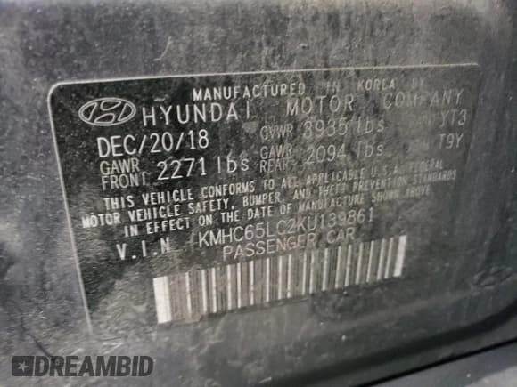 ✅ 2019 Hyundai Ioniq Blue • VIN: KMHC65LC2KU139861 • Lot: 83951264. Wystawiony na Copart z przebiegiem 95 608 mil. Bezpłatny archiwum sprzedaży aukcyjnych z USA i szczegółowy raport historii pojazdu na DreamBid. Zdjęcie 14.