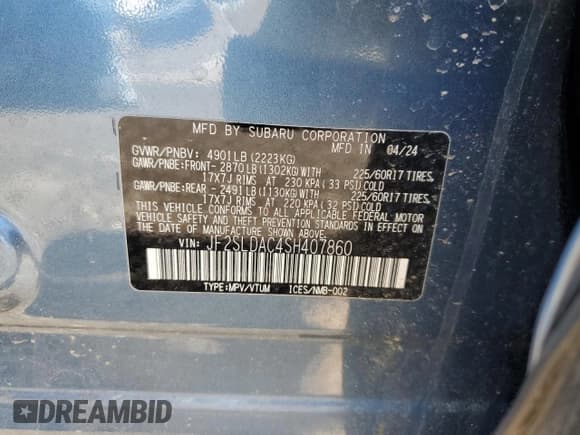 ✅ 2025 Subaru Forester • VIN: JF2SLDAC4SH407860 • Lot: 46951855. Listed on Copart with 10,669 mi. Free auction sales archive from the USA and detailed vehicle history report at DreamBid. Image 13.