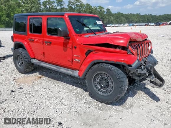 ✅ 2018 Jeep Wrangler Unlimited Sahara • VIN: 1C4HJXEG8JW330451 • Lot: 65781535. Wystawiony na Copart z przebiegiem 98 924 mil. Bezpłatny archiwum sprzedaży aukcyjnych z USA i szczegółowy raport historii pojazdu na DreamBid. Zdjęcie 4.