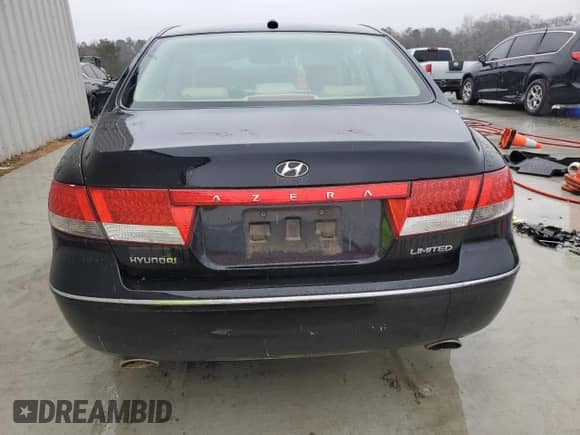 2007 Hyundai Azera SE with VIN KMHFC46F17A231820, listed as a Copart auction lot 46066755 with 56,813 mi miles and Salvage title. Bid and sale history available at DreamBid. Image 6.