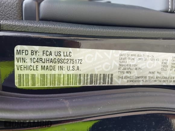 ✅ 2025 Jeep Grand Cherokee Altitude X • VIN: 1C4RJHAG9SC275172 • Lot: 42358489. Listed on IAAI with 678 mi. Free auction sales archive from the USA and detailed vehicle history report at DreamBid. Image 9.