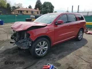 2012 Dodge Durango R/T with VIN 1C4SDJCT2CC266468, listed as a Copart auction lot 70060705 with 155,561 mi miles and Salvage title. Bid and sale history available at DreamBid. Image 1.