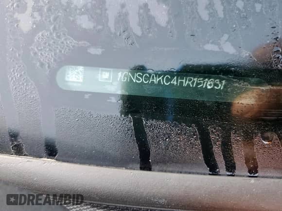 2017 Chevrolet Tahoe LS with VIN 1GNSCAKC4HR151631, listed as a Copart auction lot 80468015 with 147,782 mi miles and Salvage title. Bid and sale history available at DreamBid. Image 12.