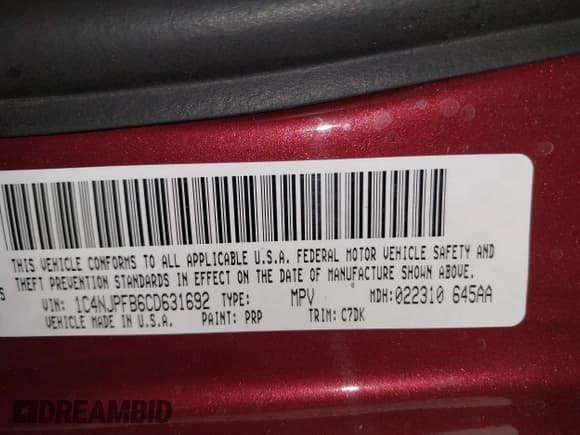 ✅ 2012 Jeep Patriot Latitude • VIN: 1C4NJPFB6CD631692 • Lot: 42826397. Wystawiony na IAAI z przebiegiem 146 337 mil. Bezpłatny archiwum sprzedaży aukcyjnych z USA i szczegółowy raport historii pojazdu na DreamBid. Zdjęcie 9.