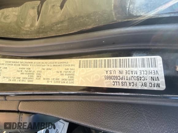 ✅ 2023 Dodge Durango Pursuit • VIN: 1C4SDJFT1PC603665 • Lot: 51366855. Wystawiony na Copart z przebiegiem 15 765 mil. Bezpłatny archiwum sprzedaży aukcyjnych z USA i szczegółowy raport historii pojazdu na DreamBid. Zdjęcie 10.