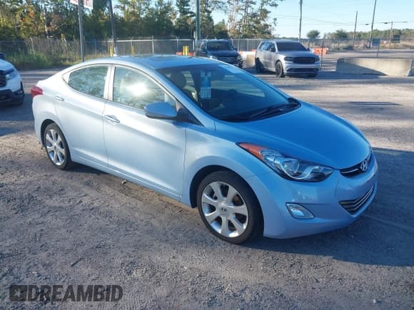 ✅ 2012 Hyundai Elantra GLS • VIN: KMHDH4AE8CU215226 • Lot: 43664257. Listed on IAAI with 85,123 mi. Free auction sales archive from the USA and detailed vehicle history report at DreamBid. Image 1.