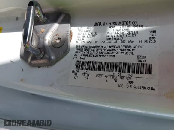 ✅ 2022 Ford Transit Connect XL • VIN: NM0LS7S25N1511958 • Lot: 42680039. Listed on IAAI with Not provided. Free auction sales archive from the USA and detailed vehicle history report at DreamBid. Image 9.