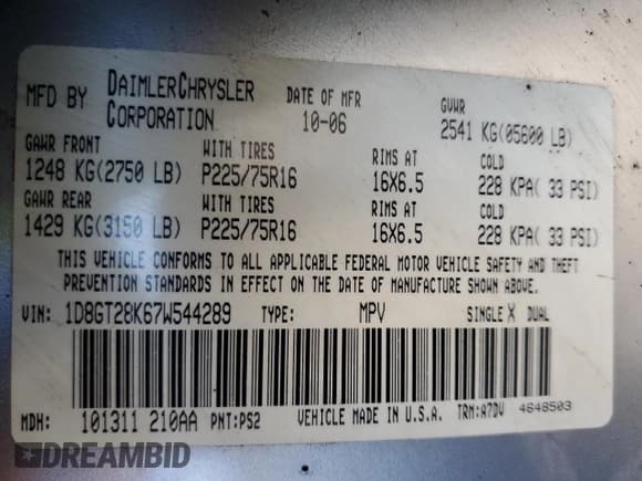 ✅ 2007 Dodge Nitro SXT • VIN: 1D8GT28K67W544289 • Lot: 85746485. Wystawiony na Copart z przebiegiem 308 577 mil. Bezpłatny archiwum sprzedaży aukcyjnych z USA i szczegółowy raport historii pojazdu na DreamBid. Zdjęcie 13.