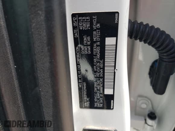 ✅ 2012 Volvo S60 T5 • VIN: YV1622FS7C2144401 • Lot: 62142135. Wystawiony na Copart z przebiegiem 164 939 mil. Bezpłatny archiwum sprzedaży aukcyjnych z USA i szczegółowy raport historii pojazdu na DreamBid. Zdjęcie 12.