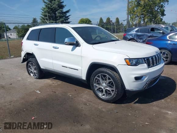 2020 Jeep Grand Cherokee Limited with VIN 1C4RJFBGXLC401172, listed as a IAAI auction lot 43237780 with 86,402 mi miles and . Bid and sale history available at DreamBid. Image 1.