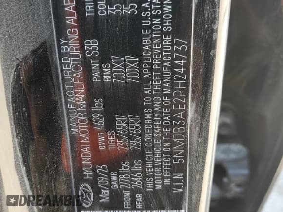 ✅ 2023 Hyundai Tucson SEL • VIN: 5NMJB3AE2PH244737 • Lot: 74196634. Wystawiony na Copart z przebiegiem 64 229 mil. Bezpłatny archiwum sprzedaży aukcyjnych z USA i szczegółowy raport historii pojazdu na DreamBid. Zdjęcie 13.