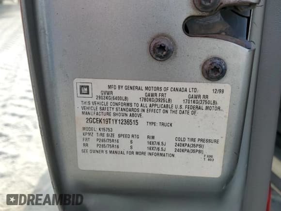 ✅ 2000 Chevrolet Silverado 1500 LT • VIN: 2GCEK19T1Y1236515 • Лот: 76294764. Опубликован ранее на Copart с пробегом 340 281 миль. Бесплатный доступ к архиву аукционных продаж из США и подробный отчёт об истории автомобиля на DreamBid. Изображение 14.