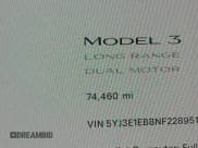 ✅ 2022 Tesla Model 3 Long Range • VIN: 5YJ3E1EB8NF228951 • Lot: 42283225. Wystawiony na IAAI z przebiegiem 74 460 mil. Bezpłatny archiwum sprzedaży aukcyjnych z USA i szczegółowy raport historii pojazdu na DreamBid. Zdjęcie 13.