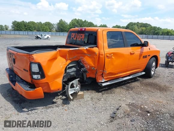 ✅ 2015 Ram 1500 Sport • VIN: 1C6RR7MT5FS691329 • Lot: 42814939. Listed on IAAI with 163,298 mi. Free auction sales archive from the USA and detailed vehicle history report at DreamBid. Image 4.