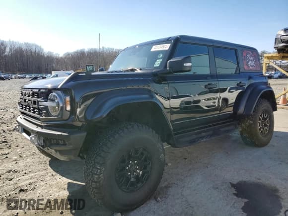 ✅ 2023 Ford Bronco Raptor • VIN: 1FMEE5JR1PLC05977 • Lot: 45734925. Listed on Copart with 10,001 mi. Free auction sales archive from the USA and detailed vehicle history report at DreamBid. Image 1.