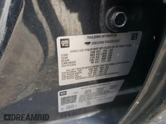 ✅ 2022 Chevrolet Silverado 1500 RST • VIN: 1GCUYEET0NZ201507 • Lot: 48999085. Listed on Copart with 60,009 mi. Free auction sales archive from the USA and detailed vehicle history report at DreamBid. Image 12.