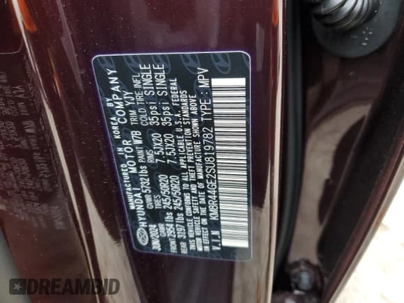 ✅ 2025 Hyundai Palisade SEL Premium • VIN: KM8R44GE2SU819782 • Лот: 86302804. Опубликован ранее на Copart с пробегом 4 934 миль. Бесплатный доступ к архиву аукционных продаж из США и подробный отчёт об истории автомобиля на DreamBid. Изображение 13.