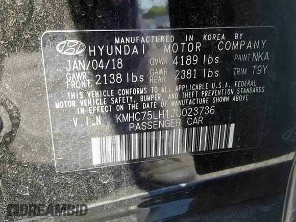 ✅ 2018 Hyundai Ioniq • VIN: KMHC75LH1JU023736 • Лот: 37366249. Размещён на Copart с пробегом 14 197 миль миль. Получите бесплатный доступ к архиву аукционных продаж из США и посмотрите подробный отчёт об истории автомобиля на DreamBid. Изображение 10.