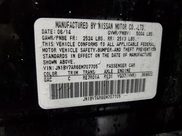 ✅ 2014 Infiniti Q50 Premium • VIN: JN1BV7AR6EM707705 • Лот: 87466435. Опубликован ранее на Copart с пробегом 118 734 миль. Бесплатный доступ к архиву аукционных продаж из США и подробный отчёт об истории автомобиля на DreamBid. Изображение 12.