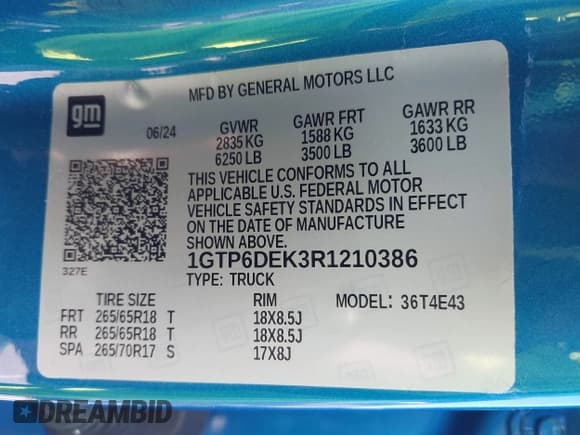 ✅ 2024 GMC Canyon 4WD AT4 • VIN: 1GTP6DEK3R1210386 • Лот: 42980479. Опубликован ранее на IAAI с пробегом 11 917 миль. Бесплатный доступ к архиву аукционных продаж из США и подробный отчёт об истории автомобиля на DreamBid. Изображение 9.