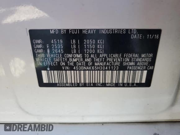 ✅ 2017 Subaru Legacy Limited • VIN: 4S3BNAK65H3041123 • Lot: 90242935. Wystawiony na Copart z przebiegiem 219 794 mil. Bezpłatny archiwum sprzedaży aukcyjnych z USA i szczegółowy raport historii pojazdu na DreamBid. Zdjęcie 12.