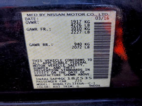 ✅ 2016 Nissan Altima SR • VIN: 1N4AL3AP4GC182535 • Lot: 95572085. Wystawiony na Copart z przebiegiem 81 358 mil. Bezpłatny archiwum sprzedaży aukcyjnych z USA i szczegółowy raport historii pojazdu na DreamBid. Zdjęcie 12.