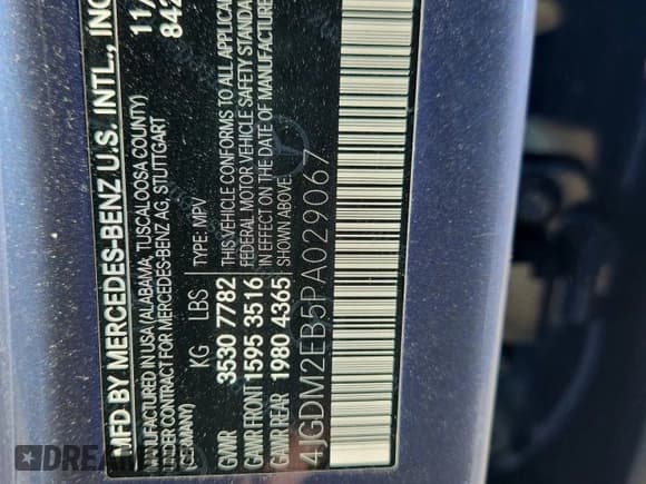 ✅ 2023 Mercedes-Benz EQS 450 • VIN: 4JGDM2EB5PA029067 • Лот: 64623335. Опубликован ранее на Copart с пробегом 13 689 миль. Бесплатный доступ к архиву аукционных продаж из США и подробный отчёт об истории автомобиля на DreamBid. Изображение 14.