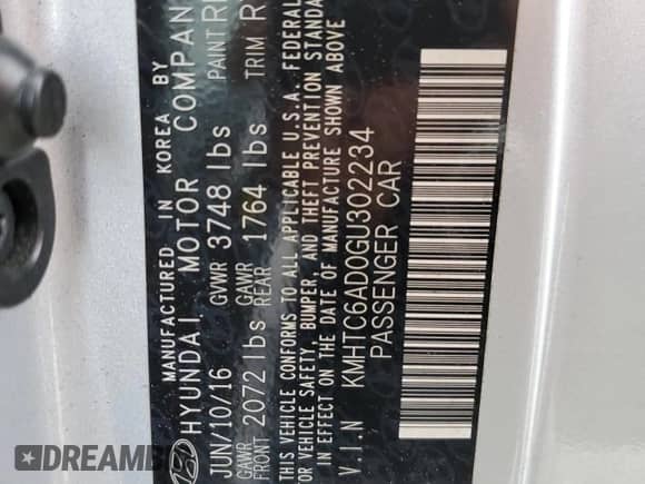 2016 Hyundai Veloster z VIN KMHTC6AD0GU302234, wystawiony jako Copart lot #72372854 z przebiegiem 89 373 mil mil oraz Szkoda całkowita • Salvage title. Historia ofert i sprzedaży dostępna na DreamBid. Obrazek 12.