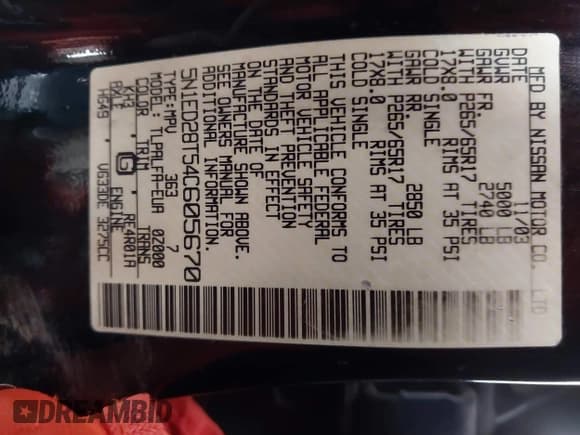 ✅ 2004 Nissan Xterra XE • VIN: 5N1ED28T54C605670 • Lot: 41736899. Wystawiony na IAAI z przebiegiem 152 869 mil. Bezpłatny archiwum sprzedaży aukcyjnych z USA i szczegółowy raport historii pojazdu na DreamBid. Zdjęcie 9.