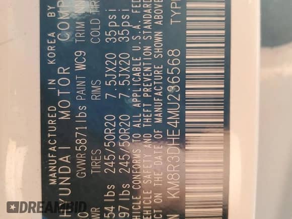 2021 Hyundai Palisade SEL с VIN KM8R3DHE4MU236568, выставлен на аукционе Copart как лот 68272204 с пробегом 30 521 миль миль и Списание • Salvage title. История ставок и продаж доступна на DreamBid. Изображение 14.