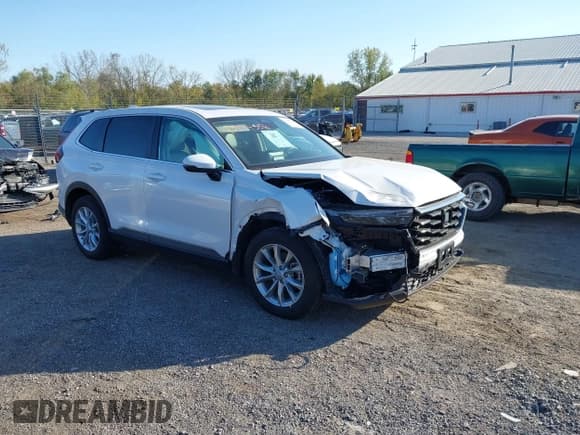 ✅ 2025 Honda CR-V EX-L • VIN: 5J6RS4H75SL007886 • Лот: 43499356. Опубликован ранее на IAAI с пробегом 17 128 миль. Бесплатный доступ к архиву аукционных продаж из США и подробный отчёт об истории автомобиля на DreamBid. Изображение 1.