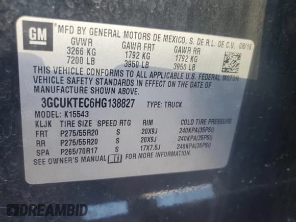 ✅ 2017 Chevrolet Silverado 1500 High Country • VIN: 3GCUKTEC6HG138827 • Лот: 84979625. Опубликован ранее на Copart с пробегом 150 874 миль. Бесплатный доступ к архиву аукционных продаж из США и подробный отчёт об истории автомобиля на DreamBid. Изображение 12.