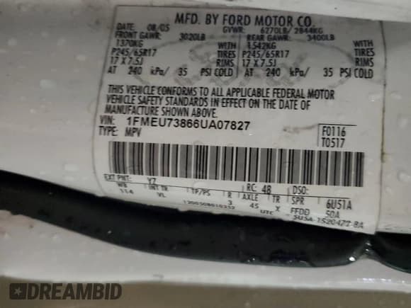 ✅ 2006 Ford Explorer XLT • VIN: 1FMEU73866UA07827 • Лот: 46151125. Опубликован ранее на Copart с пробегом 219 598 миль. Бесплатный доступ к архиву аукционных продаж из США и подробный отчёт об истории автомобиля на DreamBid. Изображение 13.