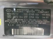 ✅ 2013 Hyundai Veloster w/Black Int • VIN: KMHTC6AD3DU122600 • Lot: 91450555. Listed on Copart with 203,524 mi. Free auction sales archive from the USA and detailed vehicle history report at DreamBid. Image 12.