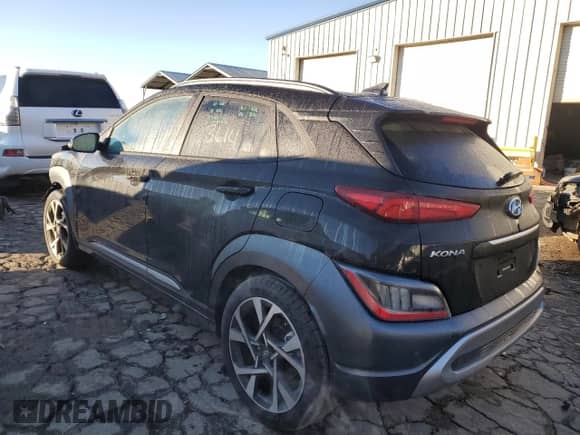 2022 Hyundai Kona Limited z VIN KM8K53A31NU926553, wystawiony jako Copart lot #65083962 z przebiegiem 3 614 mil mil oraz . Historia ofert i sprzedaży dostępna na DreamBid. Obrazek 3.