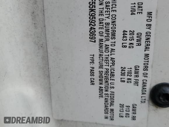 ✅ 2005 Chevrolet Impala Police Police • VIN: 2G1WF55K959243697 • Lot: 49332725. Wystawiony na Copart z przebiegiem 97 580 mil. Bezpłatny archiwum sprzedaży aukcyjnych z USA i szczegółowy raport historii pojazdu na DreamBid. Zdjęcie 15.