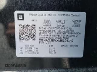 ✅ 2021 Chevrolet Equinox LT • VIN: 2GNAXJEVXM6104140 • Лот: 42294692. Опубликован ранее на IAAI с пробегом 121 991 миль. Бесплатный доступ к архиву аукционных продаж из США и подробный отчёт об истории автомобиля на DreamBid. Изображение 1.