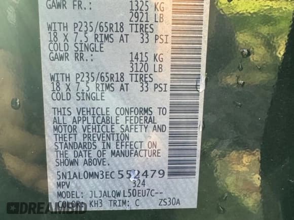 ✅ 2014 Infiniti QX60 • VIN: 5N1AL0MN3EC552479 • Лот: 85108535. Опубликован ранее на Copart с пробегом 104 926 миль. Бесплатный доступ к архиву аукционных продаж из США и подробный отчёт об истории автомобиля на DreamBid. Изображение 10.