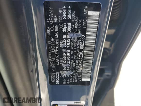 2022 Hyundai Ioniq 5 SEL z VIN KM8KN4AE0NU065339, wystawiony jako Copart lot #77987963 z przebiegiem 50 327 mil mil oraz . Historia ofert i sprzedaży dostępna na DreamBid. Obrazek 13.