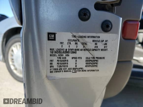 2002 Chevrolet Malibu z VIN 1G1ND52J62M512640, wystawiony jako Copart lot #43943325 z przebiegiem 176 763 mil mil oraz Szkoda całkowita • Salvage title. Historia ofert i sprzedaży dostępna na DreamBid. Obrazek 12.